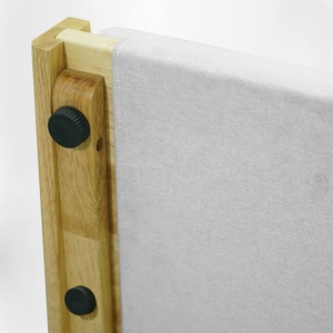 Nhật Bản mộc tối giản rubberwood Nữ Hoàng Kích thước nền tảng giường với bọc slipcover đầu giường bằng gỗ khung OEM/ODM - Product Image 6