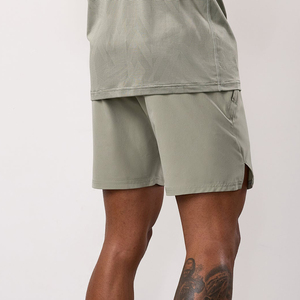 Shorts de sport d'été pour hommes en coton biologique 100% personnalisés, de haute qualité, en molleton bouclette, vierges - Product Image 2