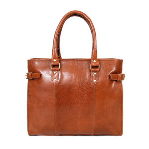Large Brown <b>Leather</b> Tote, Spacious Laptop, Travel & Work <b>Bag</b> - Product Image 3