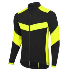 Veste de cyclisme unisexe à manches longues, imprimée, écologique, anti-UV, respirante, coupe-vent, jersey 100% polyester, vêtements de vélo OEM - Product Image 4