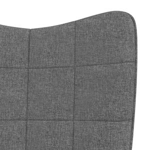Fauteuil à bascule gris foncé avec tabouret pour la décoration du salon - Product Image 5