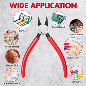 6" <b>Precision</b> Wire Cutters Spring Loaded Side Cutters Ultra Sharp Flush Cut Pliers High Carbon Steel Micro Wire Cutting <b>Tool</b> - Product Image 3
