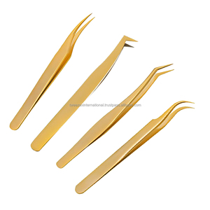 Pince à épiler professionnelle de luxe anti-acide en acier inoxydable 2026, avec logo personnalisé, pointe fine, outils d'extension de cils artificiels - Product Image 1