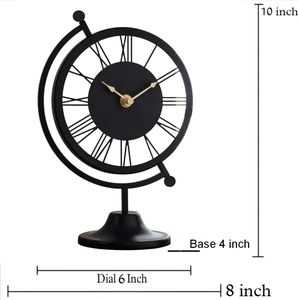 Golden Brass <b>Desk</b> Clock Traditional Design Lightweight Projection Circular Shape <b>Electrical</b> Movement Needle Display - Product Image 6