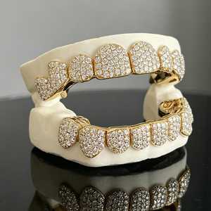 Grillz de Dientes Personalizados con Diamantes de Moissanita, Plata de Ley 925, Estilo Iced Out, Joyería Dental Hip Hop, Estilo Lujoso VVS, Regalo - Product Image 3