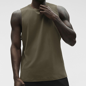 Débardeur Noir Homme Sans Manches Décontracté Tendance Été Vente en Gros - Product Image 1