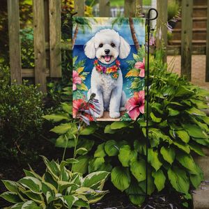 Bandera de jardín Luau Multicolor para buzón de Bichon Frise, pancarta decorativa para patio, ilustraciones para macizos de flores de cualquier tamaño - Product Image 2