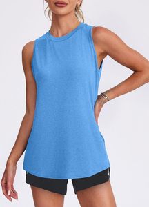 Nouveau design – Débardeur court sans manches pour femme, respirant, séchage rapide, écoresponsable, en Spandex/Coton, pour le fitness et le yoga, léger - Product Image 4