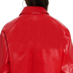Vestes en cuir courtes tendance pour femmes, design de col personnalisé, coupe-vent, vestes en cuir courtes tendance pour femmes - Product Image 5