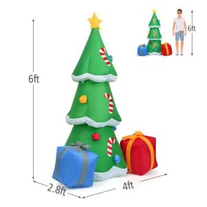 Albero di Natale Gonfiabile da 6 Piedi con Scatole Regalo per Decorazioni Natalizie da Esterno - Product Image 5