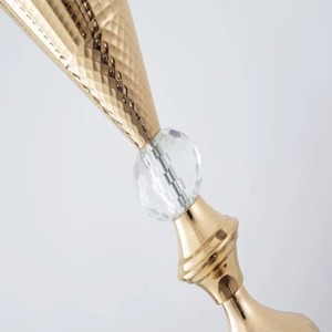 Art Deco Brass Tabletop <b>Vase</b> Gold Finish Handmade Decorative Flower Pot for Home Interior Design - Product Image 3
