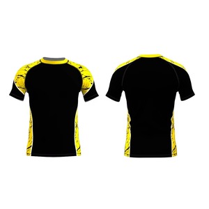 Short Sleeve Custom <b>Compression</b> Breathable Rashguard <b>Mens</b> Sublimation Printed Spandex/Nylon High Quality Sportswear - Product Image 4