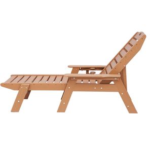Sdraio da Esterno in HDPE Regolabile a 6 Posizioni, Capacità di Carico 180 Kg, Chaise Longue con Schienale, Lettino Prendisole di Qualità - Product Image 1