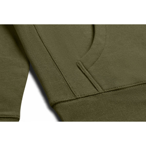 Sudadera con Capucha para Hombre, Color Verde Oliva, Corte Regular, Felpa Francesa de Algodón, Estilo Casual, con Bolsillo Delantero, para Otoño - Product Image 2