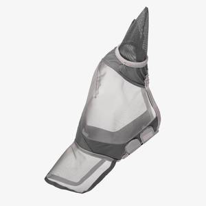 Voile anti-mouches pour cheval à mailles fines, couvrant tout le museau, avec protection longue pour le nez et oreilles en tissu - Product Image 5