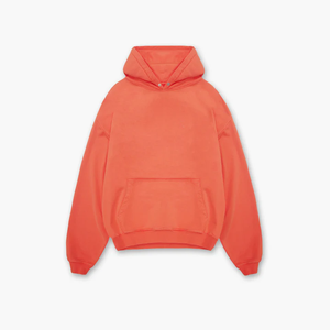 Sudadera con capucha de invierno para hombre, OEM, de punto, premium, personalizada, sin cordón, lisa, de alta calidad, de algodón de alto gramaje, rosa digital - Product Image 5