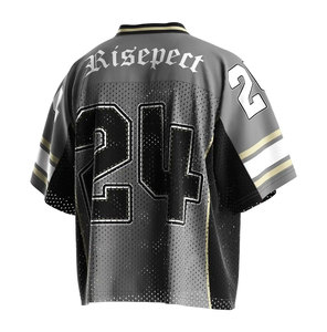 Camiseta de Fútbol Americano para Hombre, Cuello en V, Malla Transpirable, Manga Corta, Número 24, Personalizable, Talla Adulto - Product Image 2
