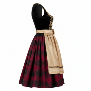 Robe Dirndl Traditionnelle Allemande de Luxe Personnalisée pour l'Oktoberfest, Vente en Gros, Broderie Premium, Velours, Costumes de Serveuse de Bière Bavière - Product Image 4