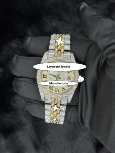 Reloj de Edición Limitada con Diamantes Moissanite VVS, Esfera Romana, Movimiento Japonés Automático, Estilo Hip Hop, Lujoso y Brillante, para Hombre - Product Image 1