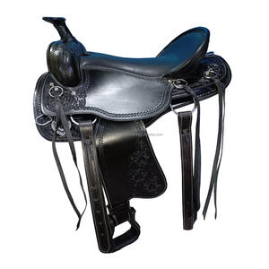 Sillín de caballo de carreras de barril occidental de alta resistencia de primera calidad, sillines de doma de diseño personalizado con características de comodidad hechas de cuero - Product Image 2