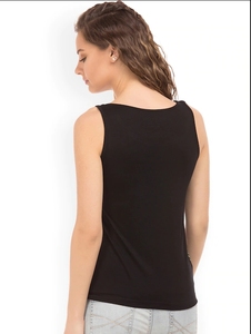 Camiseta sin mangas con estampado floral para mujer, top informal de verano transpirable de punto - Product Image 6