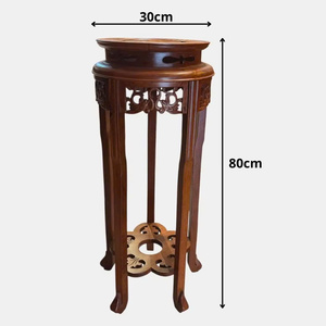 Solid Rosewood Round Wooden <b>Stool</b> 80cm Handcrafted Home Decor Furniture for Living Room - Product Image 5