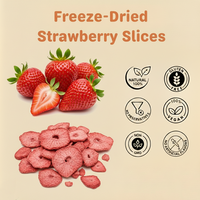Fabriekslevering, populaire verkoop, premium HP Valia biologische niet-GMO gevriesdroogde hele aardbeien fruit snack bulk vacuüm verpakt 100% puur