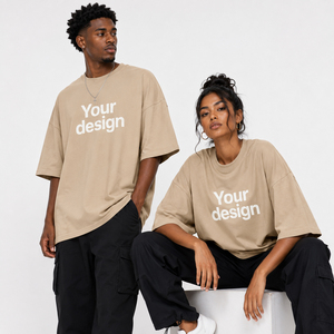 Camiseta Oversize de Alta Calidad para Mujer, 230GSM, Estilo Hip Hop, Impresión de Logotipo Personalizado, Tejido Grueso, Color Liso - Product Image 4