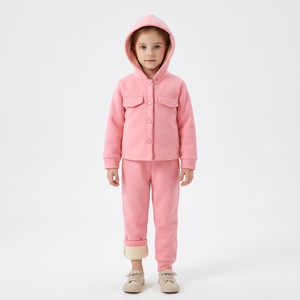 Conjuntos de Ropa para Niñas de Alta Calidad, con Logotipo Personalizado en Relieve, Manga Larga, 100% Algodón Tejido, Antiarrugas, a la Moda - Product Image 3