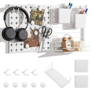 Combination <b>Pegboard</b> Wall Organizer Kit with Magnets and <b>Hooks</b> for Wall Storage - Product Image 3