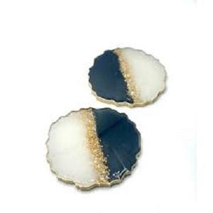 Sous-verres carrés en résine époxy faits à la main, écologiques, décoratifs, de luxe, pour la maison et les restaurants, vente en gros - Product Image 1