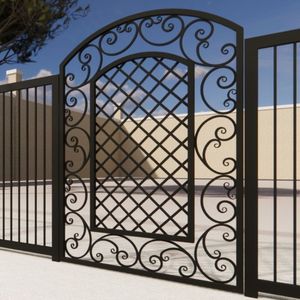 Colección de Diseños de Puertas de Hierro, Imágenes de Diseños de Puertas para Entradas de Hierro Forjado Seguras para Exteriores, 8 pies de Altura, Resistentes al Óxido - Product Image 2