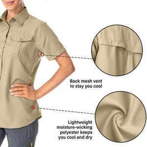 เสื้อเชิ้ตตกปลาทรงหลวมสำหรับผู้หญิง สีพื้นและขนาดปกติ ออกแบบใหม่ล่าสุดสำหรับผู้หญิง - Product Image 5