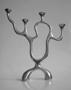 Candelabro de Metal de Lujo con Figura de Animal para Centros de Mesa de Boda, Decorativo, Plateado, con Forma de Caballito de Mar - Product Image 5