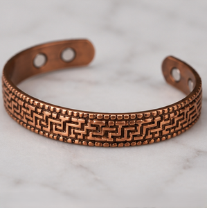 Authentic Maze <b>Engraved</b> Pure Metal Magnetic Cuff <b>Bangle</b> Bracelet Fashionable Metal Jewelry Exquisite Embossed Design - Product Image 4