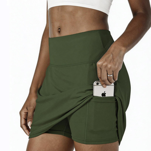 Falda pantalón plisada elegante para mujer, de cintura alta, atlética, para movimiento flexible, deportes de equipo, ropa profesional de gimnasio. - Product Image 2