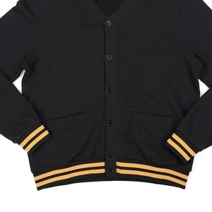 Nouveaux cardigans d'hiver en tricot épais à col en V surdimensionnés pour hommes, avec poches, en acrylique, à double boutonnage, brodés - Product Image 6