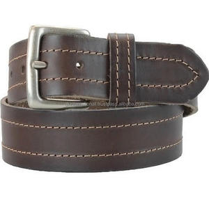 Ceinture d'affaires décontractée en cuir de vachette véritable pour hommes avec boucle ardillon en alliage durable et conception perforée - Product Image 4