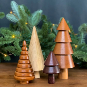 Ornements de Noël en bois miniatures non finis de haute qualité, écologiques, pour la décoration de table à la maison ou à l'extérieur, pour les mariages - Product Image 1