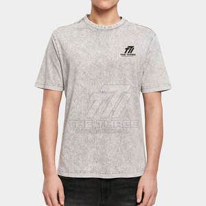 Diseña tu Propio Logotipo, Camisetas para Hombre con Lavado Ácido, 100% Algodón, Corte Holgado, Ropa Casual, Último Diseño en Camisetas con Lavado Ácido para Hombre - Product Image 5