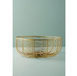 Panier de rangement pour fruits et légumes en métal doré de qualité supérieure, panier de rangement de cuisine pour table, panier à fruits en métal au style unique - Product Image 4