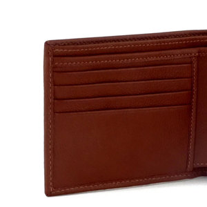 กระเป๋าสตางค์หนังวัวแท้พรีเมียมสำหรับผู้ชาย กระเป๋าหนังลายขน กระเป๋าสตางค์แบบพับสองตอน ทำมือ คุณภาพสูง หนังแท้ - Product Image 5