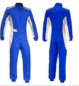 Combinaison de course Edoor Wear personnalisable, deux couches, blanc et bleu, pour karting, design une pièce, avec doublure, pour usage extérieur, grande taille, respirante et à séchage rapide - Product Image 1