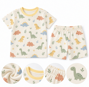 Fast Delivery Bamboo <b>Kids</b> Pajamas Set Long Sleeve Baby Toddler Sleepwear Children <b>PJS</b> Soft Clothing - Product Image 1
