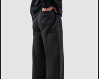 Pantalon de survêtement de luxe personnalisé pour hommes, coupe droite, jambe large, décontracté, avec logo, taille élastique, vente en gros