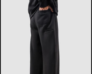 Pantalons de luxe pour hommes sur mesure en gros, design de logo, pantalons de survêtement amples à jambes larges, service OEM disponible - Product Image 4