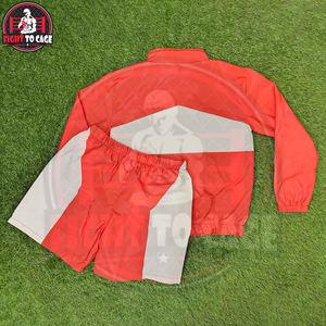 Conjunto de Chaqueta Corta y con Cremallera de Color Naranja y Blanco, Estilo Moderno, Hecho en Pakistán, Precio al por Mayor - Product Image 2