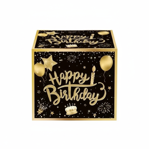 Boîte surprise pliable écologique du Vietnam, boîte cadeau pour argent, distributeur de billets, logo personnalisé, papier décoratif, fermeture magnétique, ruban - Product Image 5