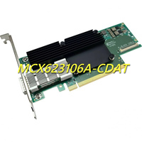 Carte réseau MCX623106A-CDAT InfiniBand PCIE IB VPI Monoprotocole 200GbE QSFP56 Ethernet pour Serveur IA, en stock 8206762, sans cryptage