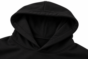 Sweat-shirt à capuche oversize noir pour homme, logo personnalisé, molleton épais, streetwear - Product Image 3